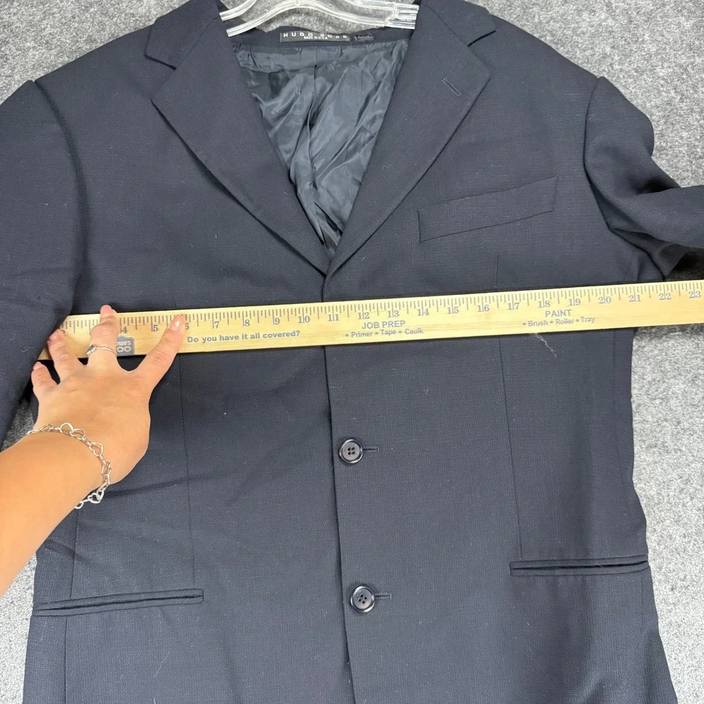 Hugo Boss Men's Black‎ 40R Virgin Wool Blazer Made in USA Sport Coat